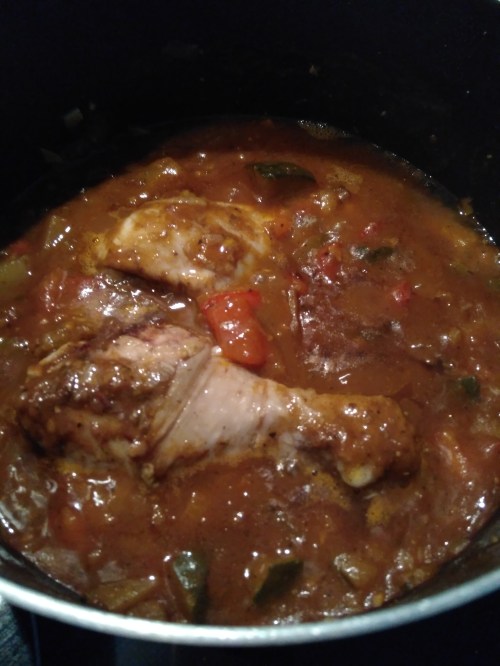 moroccan inspired chicken, chicken recipe, ratatouille, ratatouille chicken, tomato and garlic