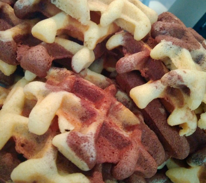 Vanilla & Chocolate Marble Waffles