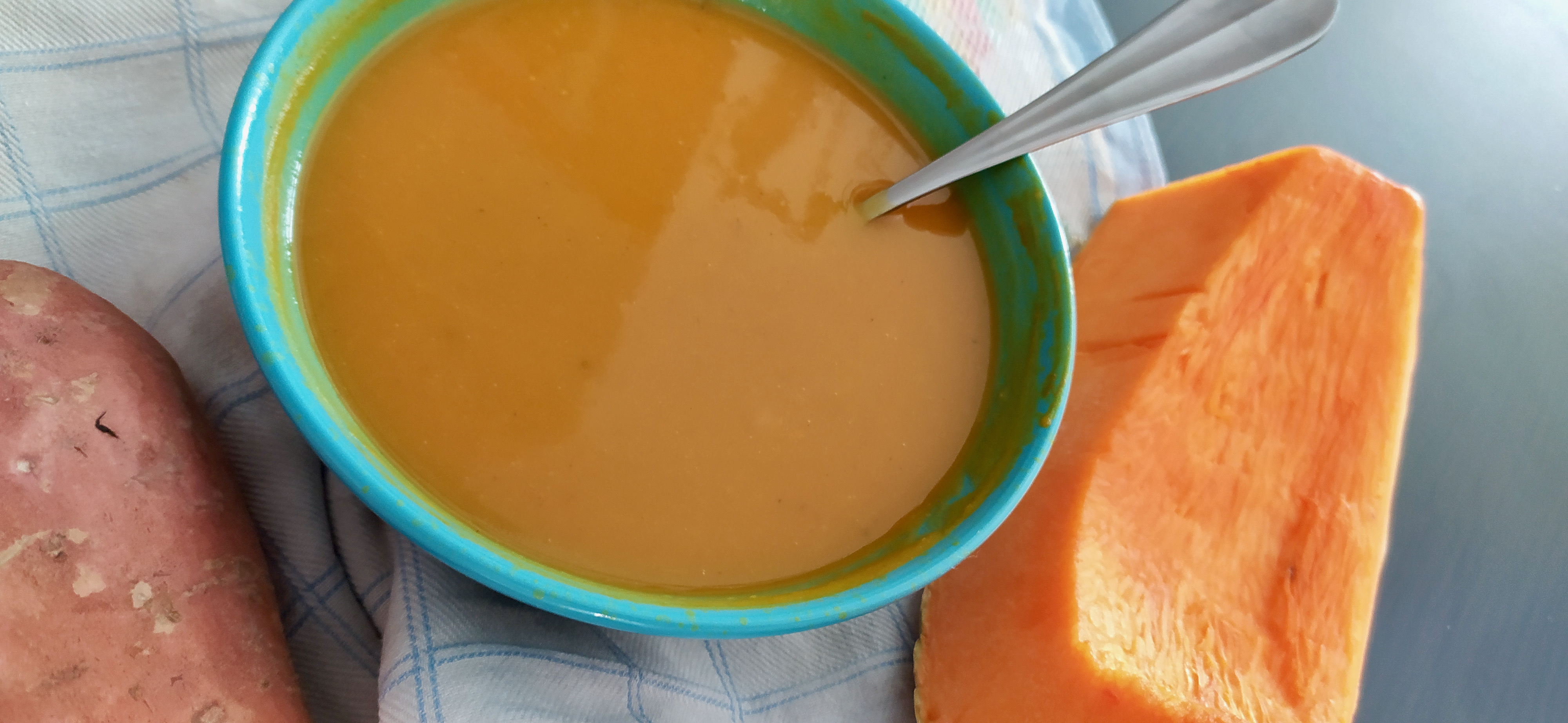 sweet potato & pumpkin soup